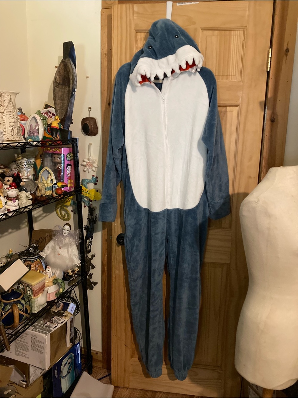 Alexander Del Rossa unisex adult shark onesie
